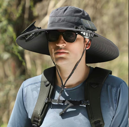 Sunova™ Solar Fan Hat – All-Day Cooling for Hikers, Fishers & Gardeners